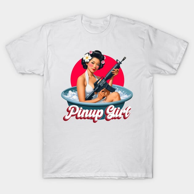 Pinup Girl T-Shirt by Rawlifegraphic